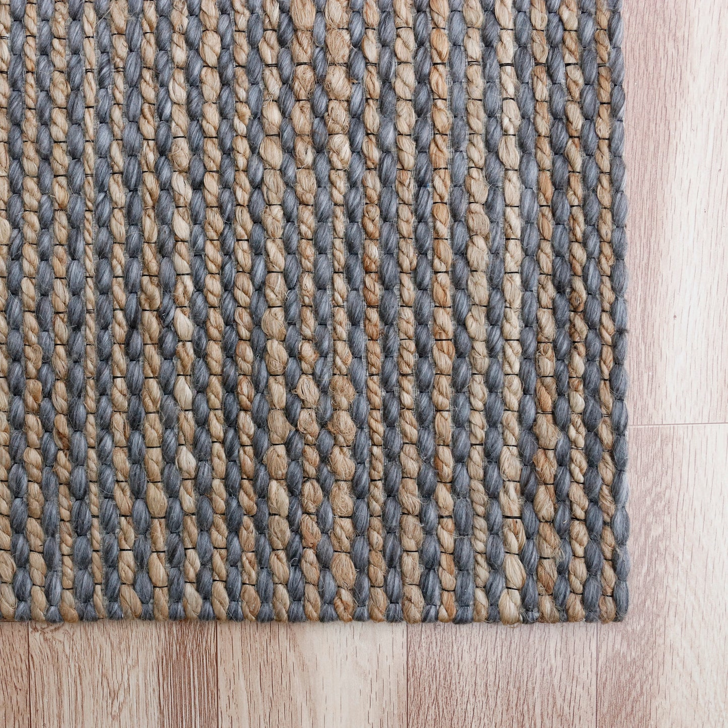 Rondane-03421 Farmhouse Hand-Woven Dark Gray/Natural Cotton Indoor Area Rug - LR Home