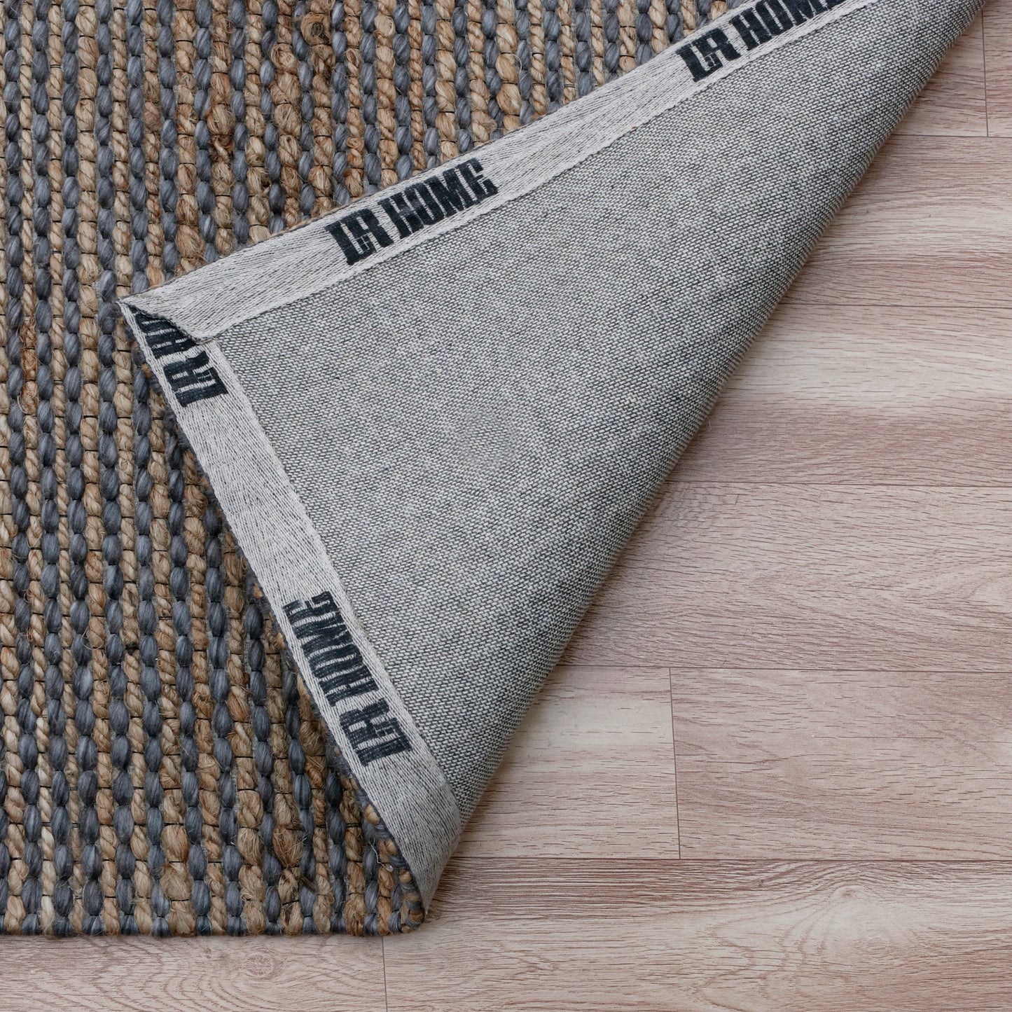 Rondane-03421 Farmhouse Hand-Woven Dark Gray/Natural Cotton Indoor Area Rug - LR Home