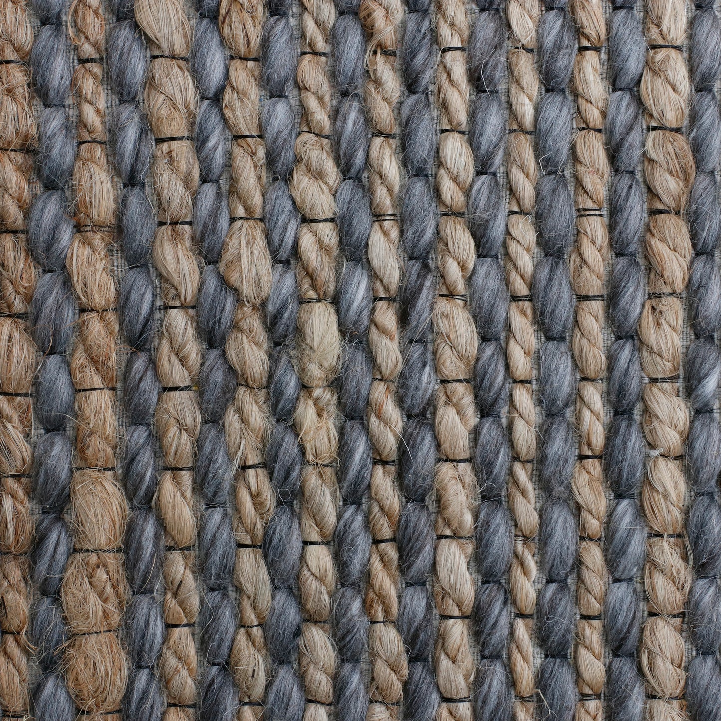 Rondane-03421 Farmhouse Hand-Woven Dark Gray/Natural Cotton Indoor Area Rug - LR Home