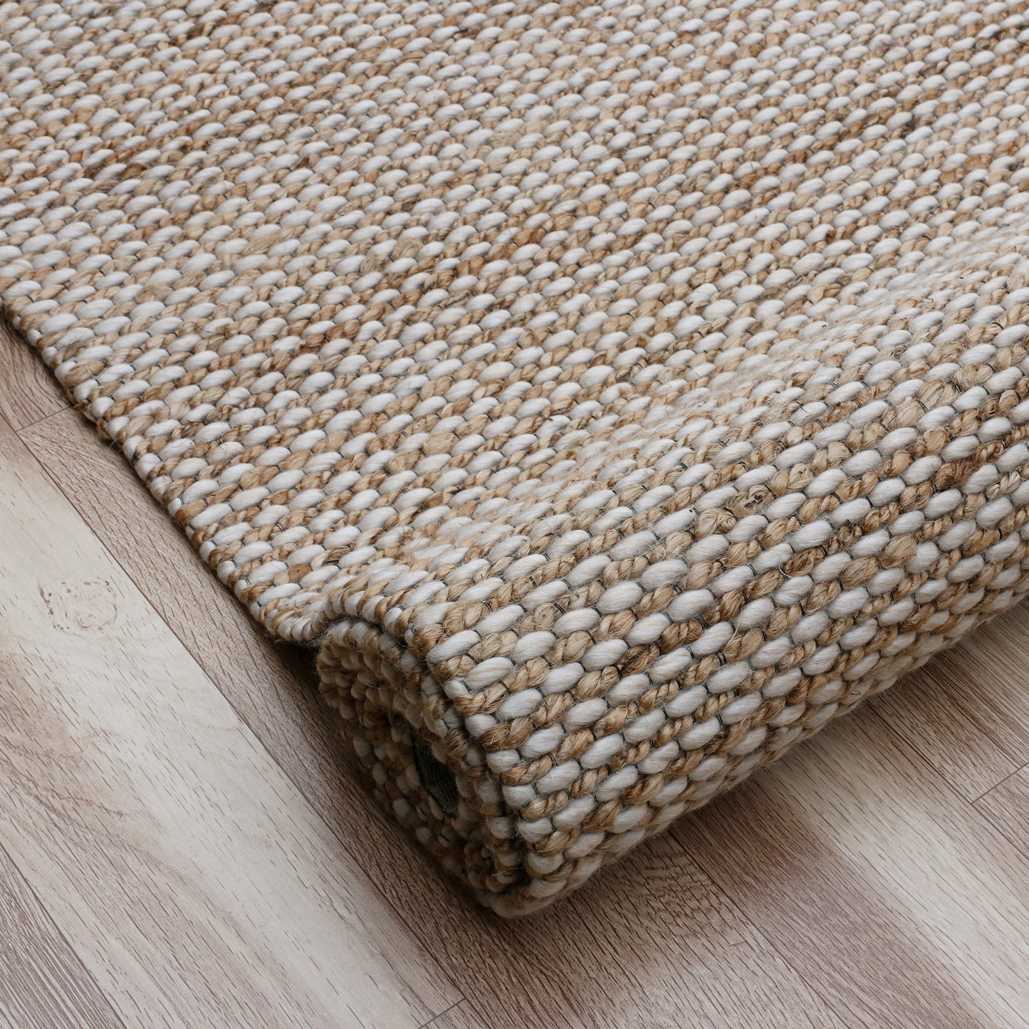 Rondane-03422 Farmhouse Hand-Woven Beige/Natural Cotton Indoor Area Rug - LR Home