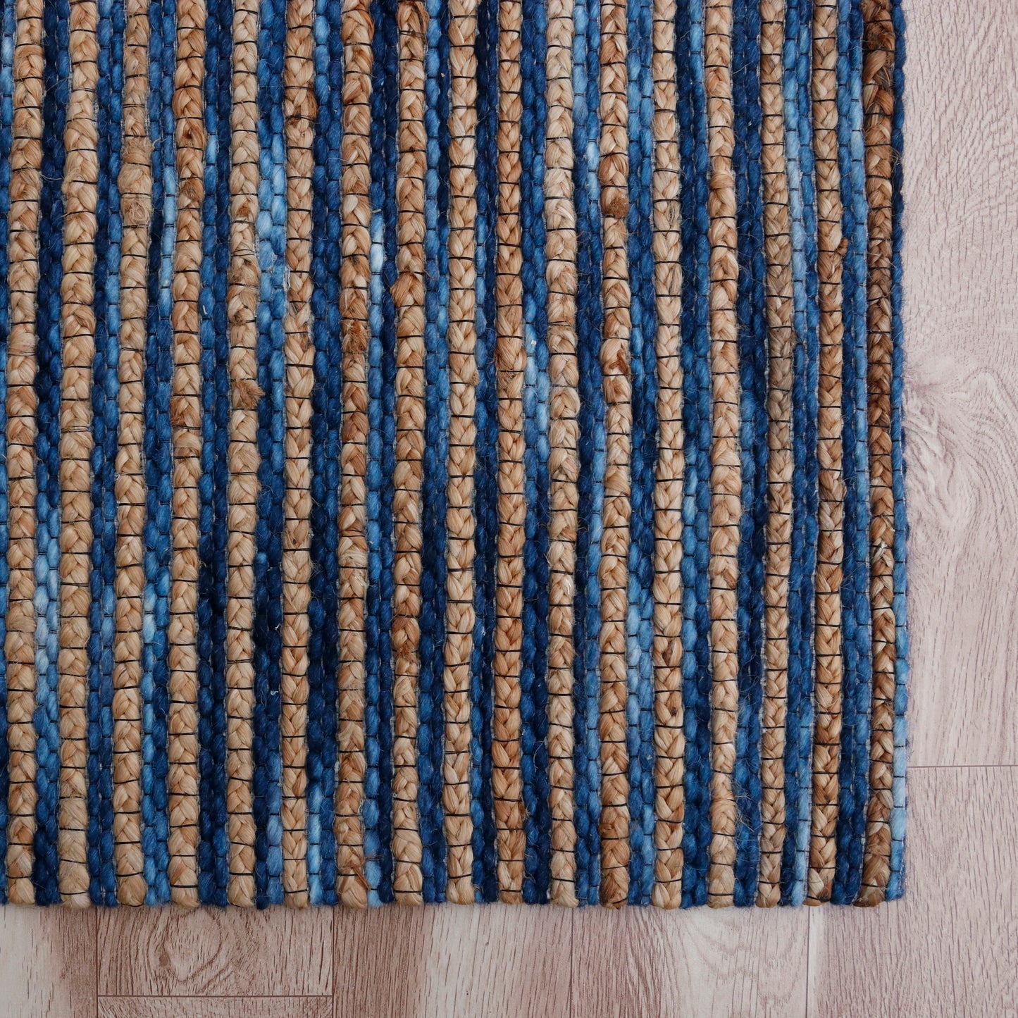 Rondane-03423 Farmhouse Hand-Woven Navy Cotton Indoor Area Rug - LR Home