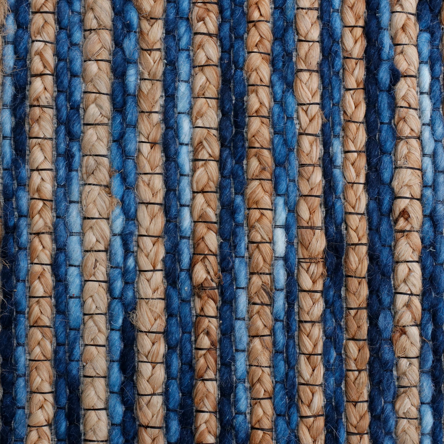 Rondane-03423 Farmhouse Hand-Woven Navy Cotton Indoor Area Rug - LR Home