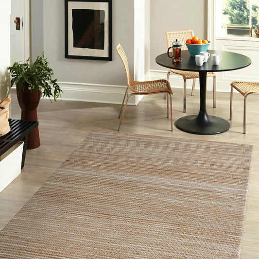 Rondane-03424 Farmhouse Hand-Woven Beige Cotton Indoor Area Rug - LR Home