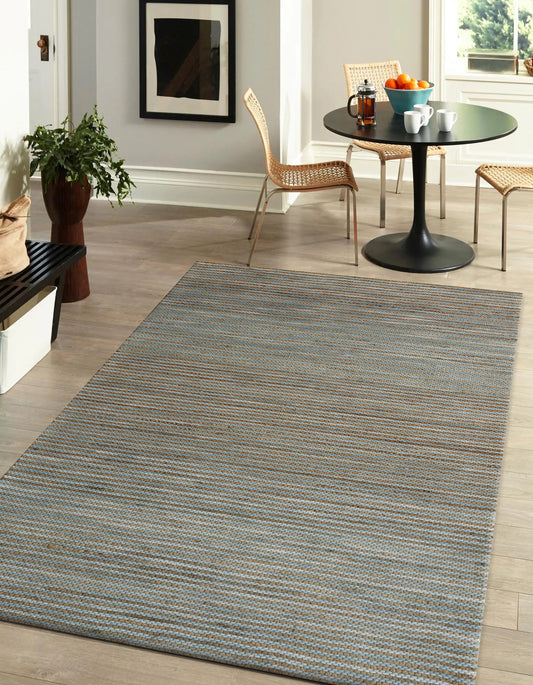 Rondane-03425 Farmhouse Hand-Woven Turquoise Cotton Indoor Area Rug - LR Home