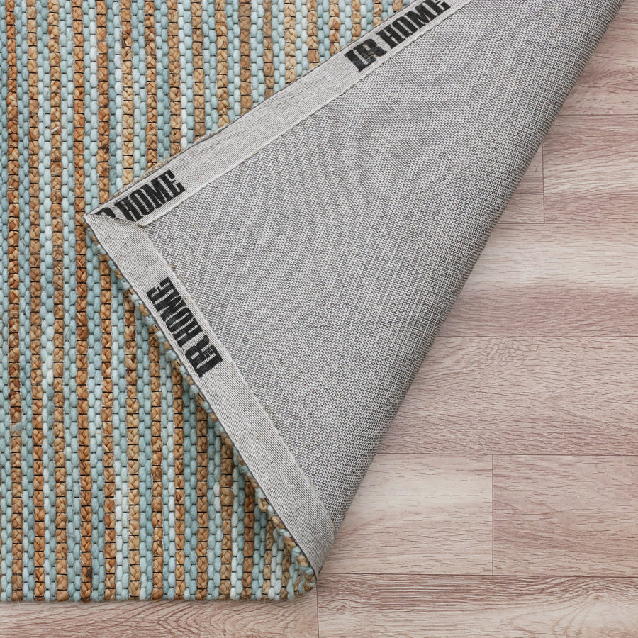 Rondane-03425 Farmhouse Hand-Woven Turquoise Cotton Indoor Area Rug - LR Home