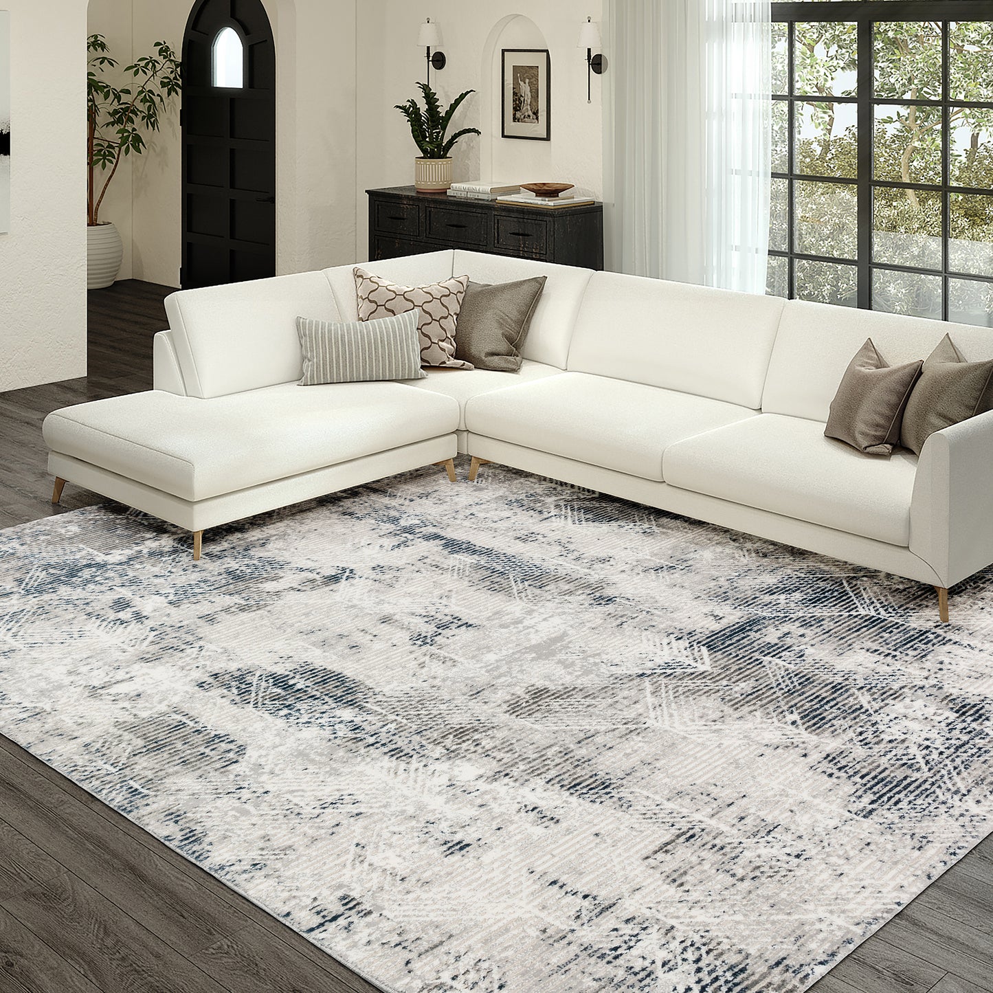 Machine Made Rhodes RR1 Gray - Dalyn Rugs
