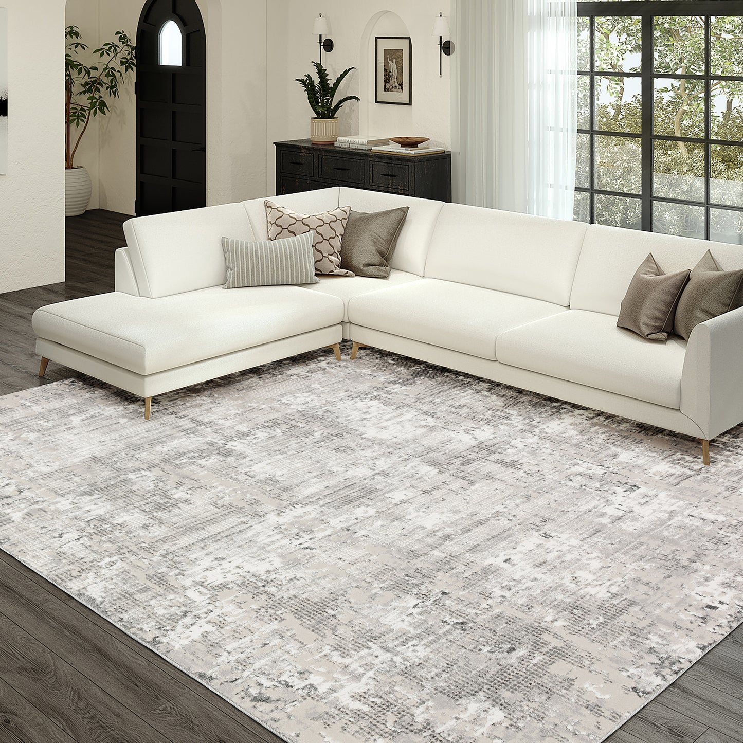 Machine Made Rhodes RR3 Silver - Dalyn Rugs