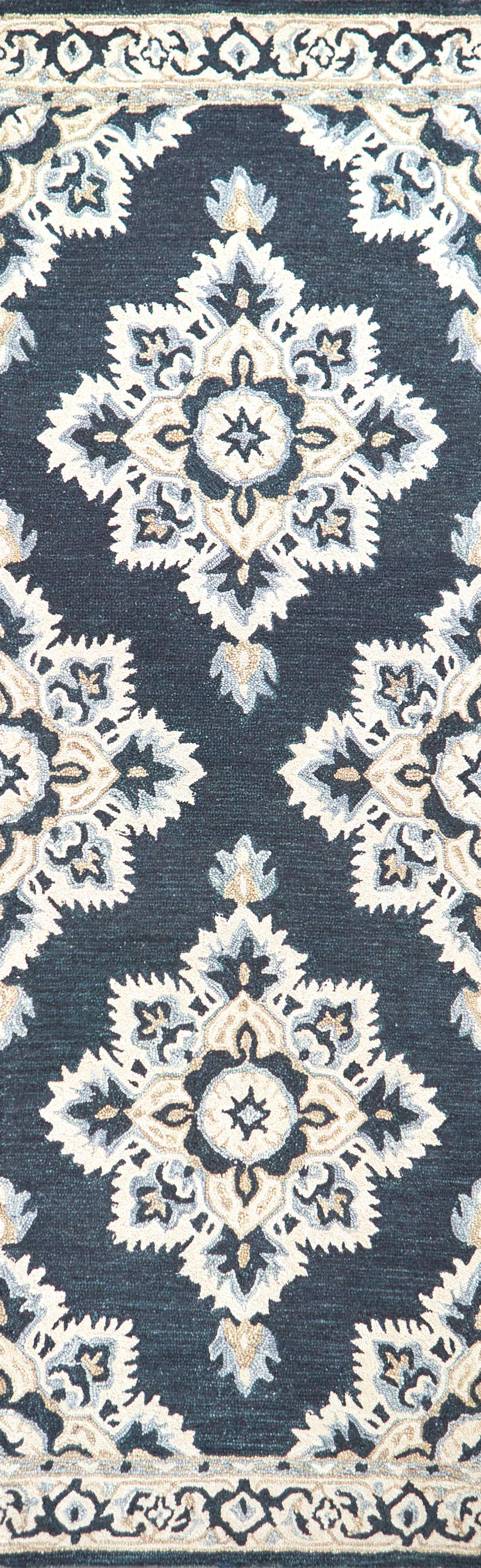 Resonant RS070B Dk.Blue/Natural Hand Tufted Rug - Rizzy