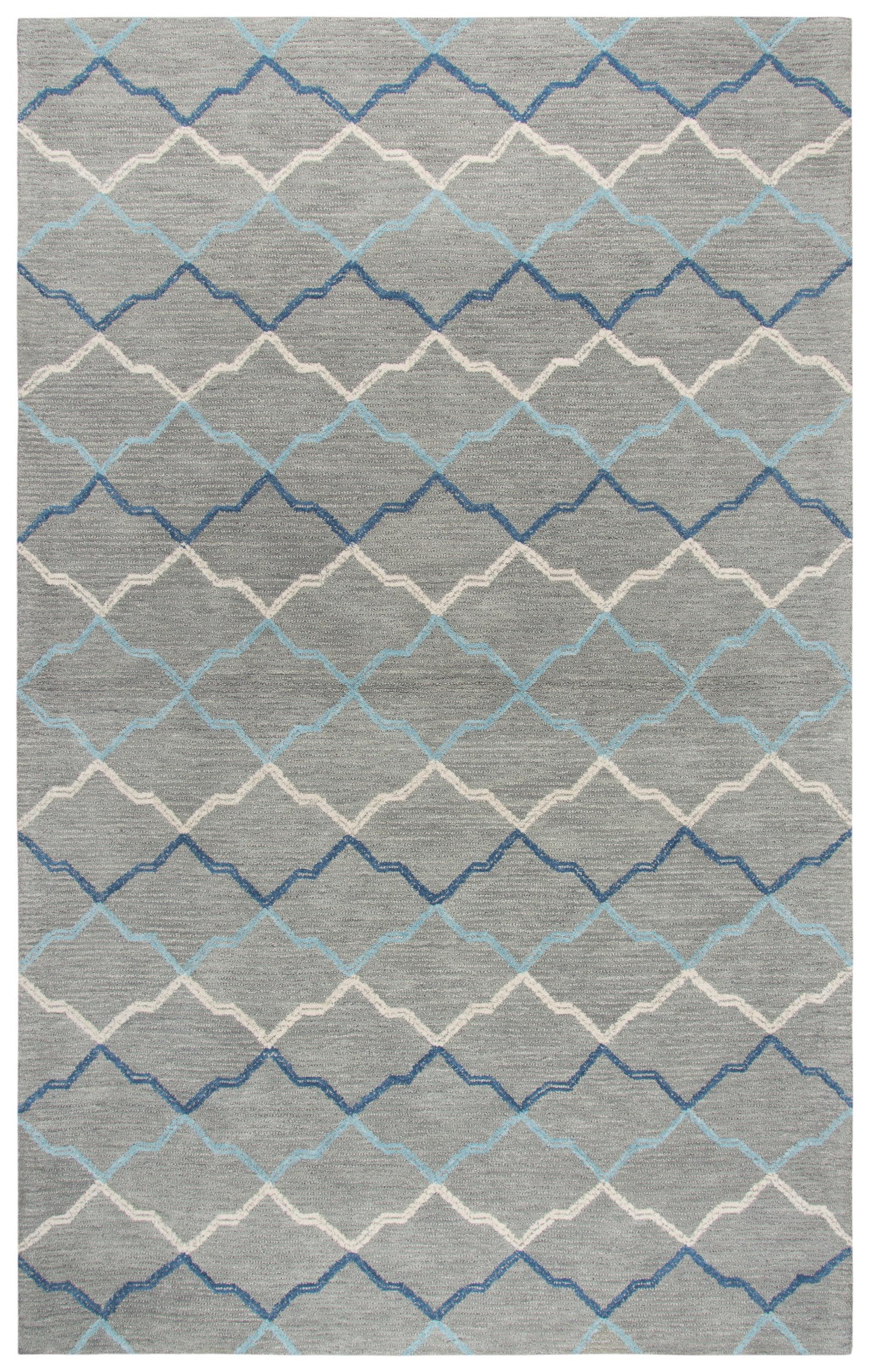 Resonant RS902A Gray/Blue Hand-Tufted Rug - Rizzy
