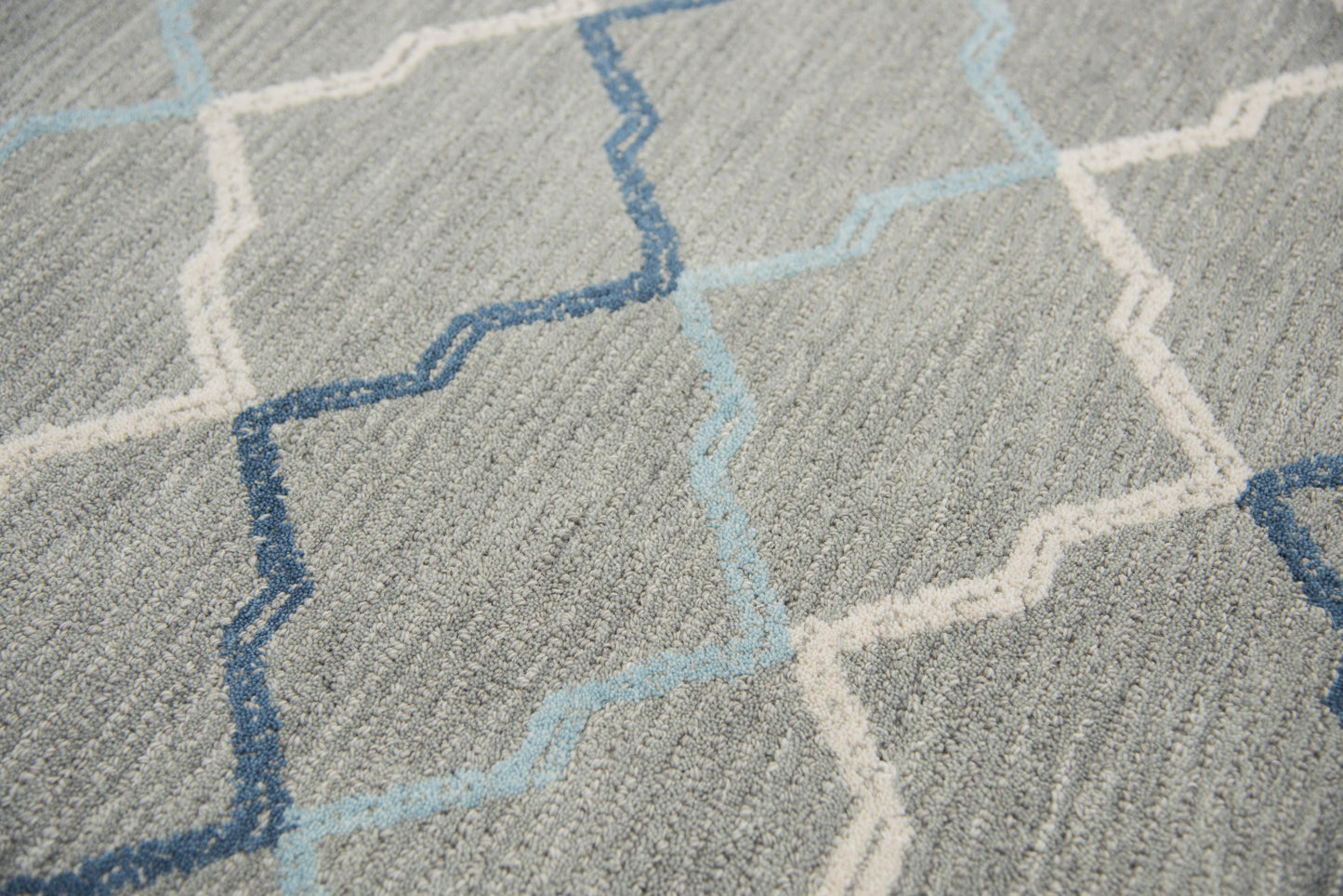 Resonant RS902A Gray/Blue Hand-Tufted Rug - Rizzy