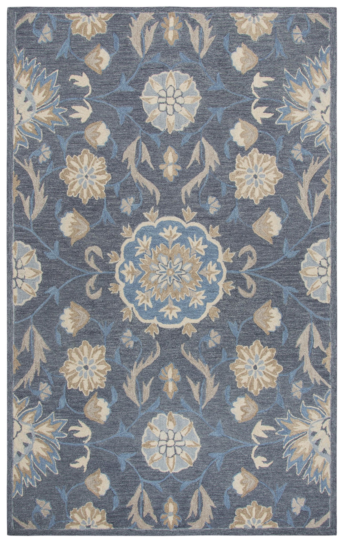 Resonant RS912A Dark Gray Hand-Tufted Rug - Rizzy