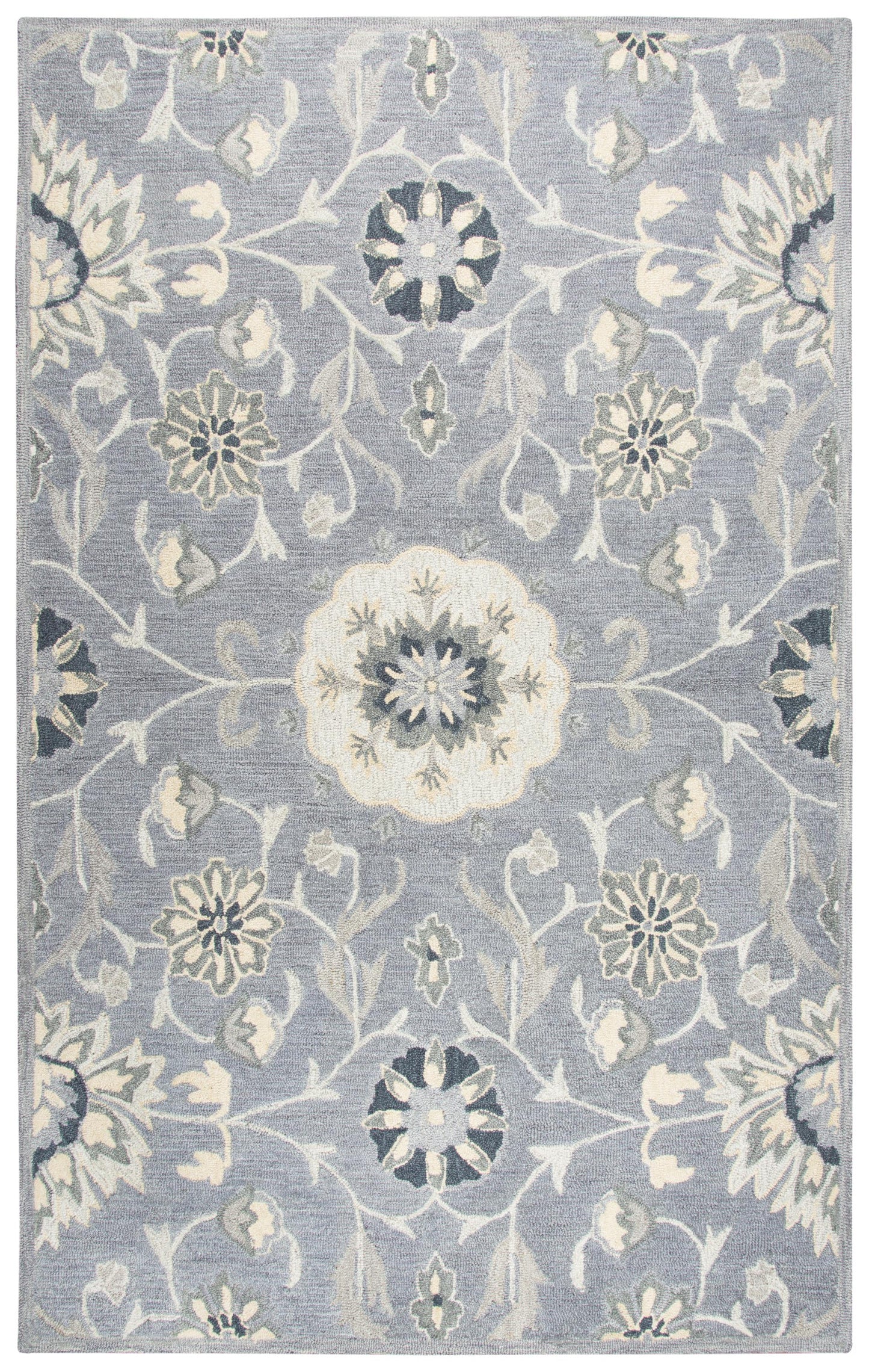 Resonant RS915A Gray Hand-Tufted Rug - Rizzy