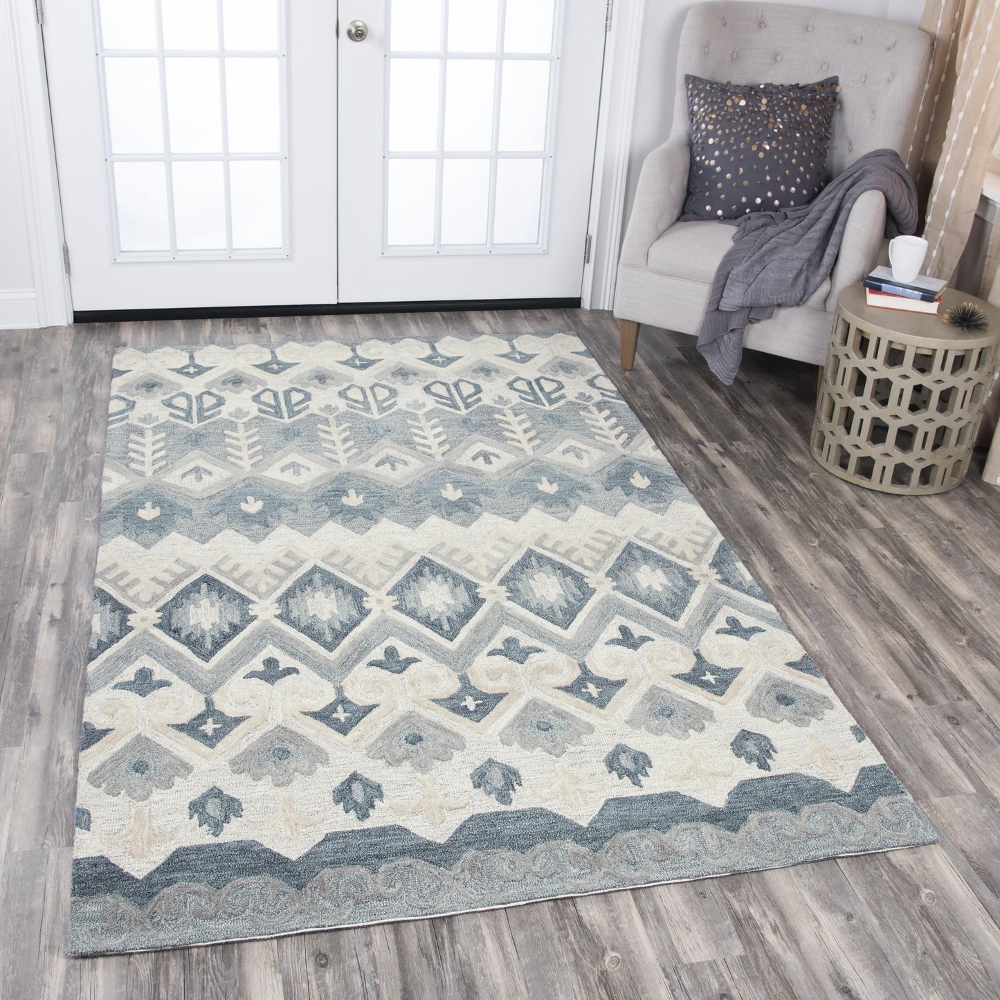 Resonant RS919A Natural  Hand-Tufted Rug - Rizzy