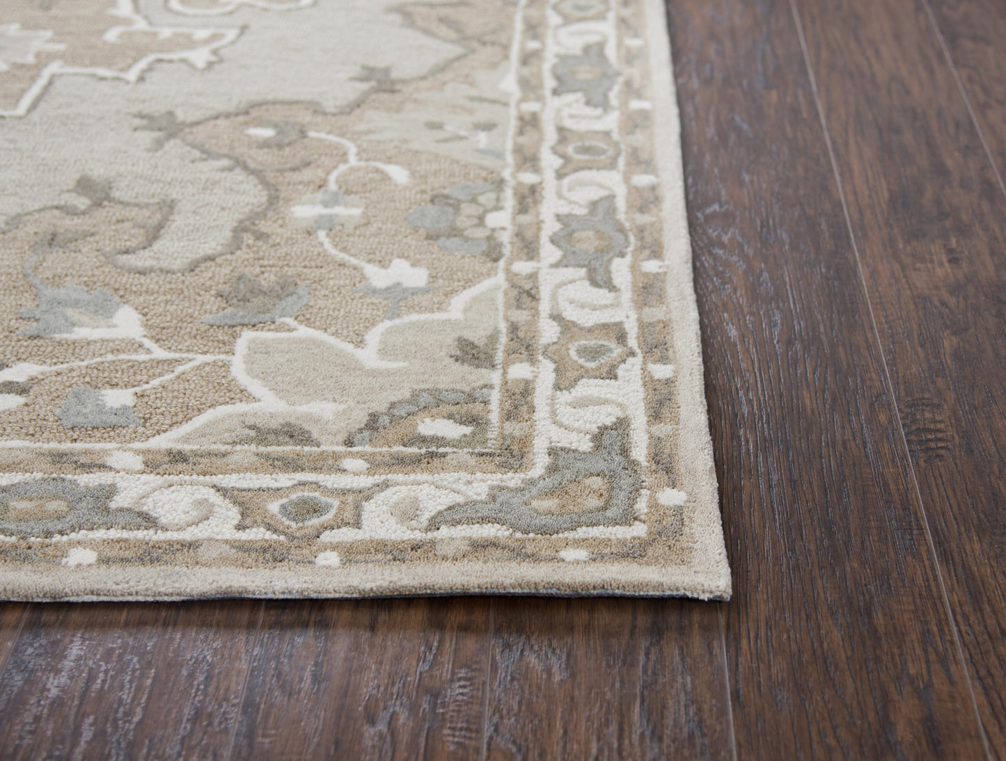 Resonant RS931A Tan/Dk.Tan Hand Tufted Rug - Rizzy