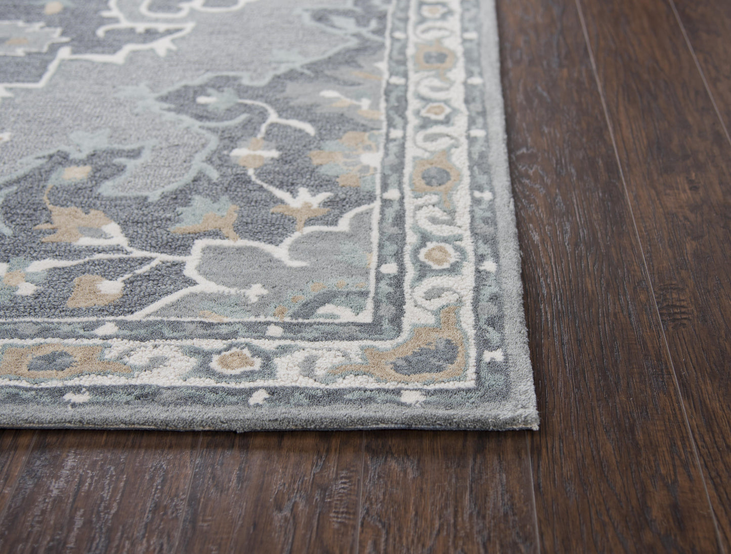 Resonant RS933A Gray/Beige Hand Tufted Rug - Rizzy