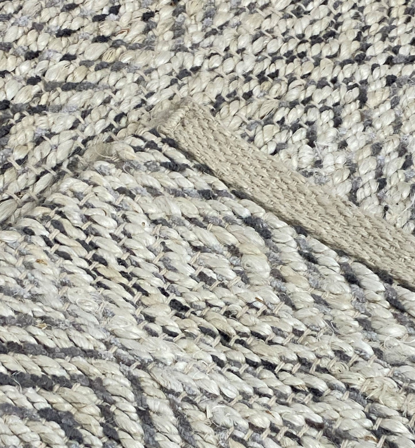RUGSA-05181 Transitional/Casual Hand-Woven Tan/Gray Jute Blend Indoor Area Rugs - LR Home