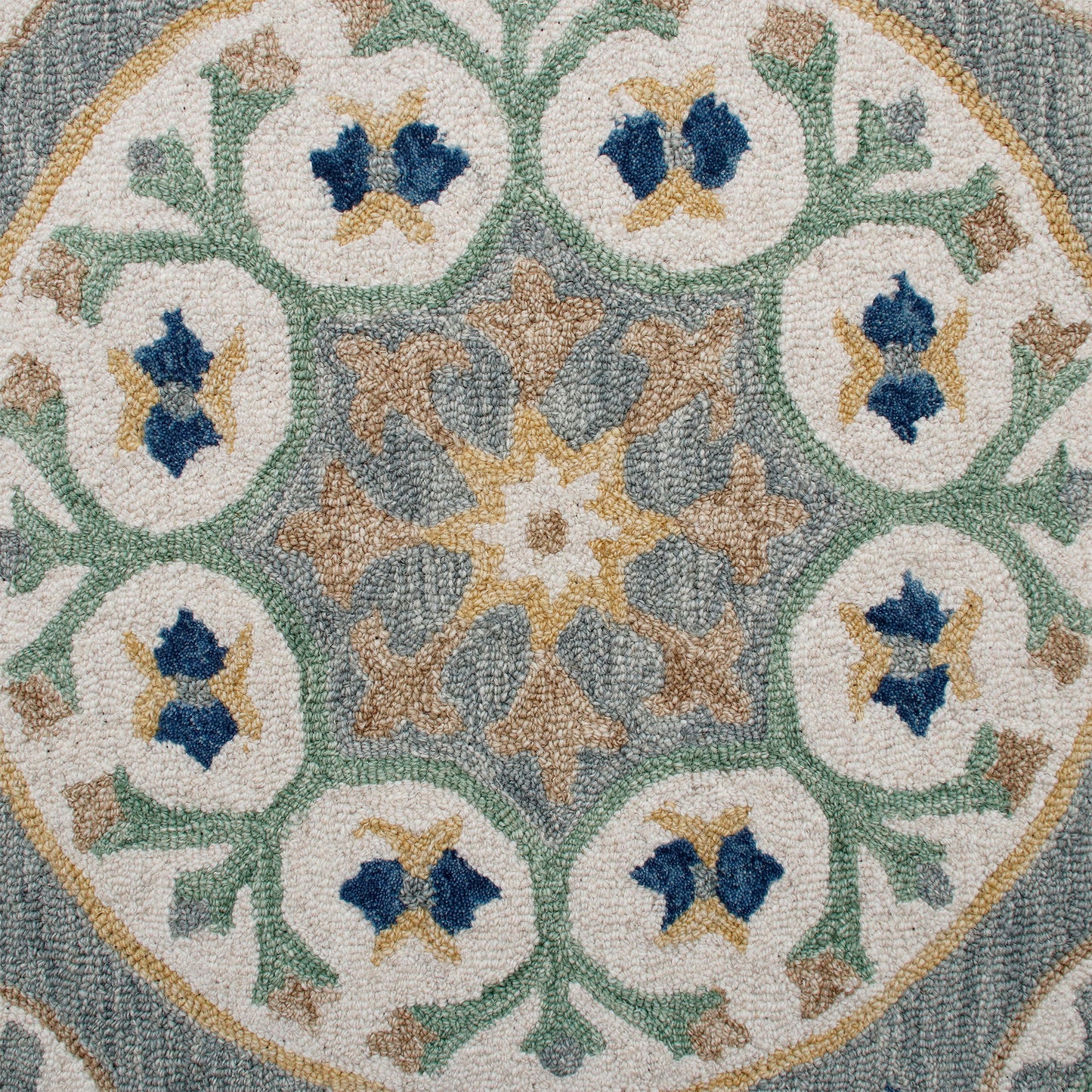 RUGSA-22135 Bohemian/Eclectic Hand-Tufted Gray/Brown Wool Indoor Area Rugs - LR Home