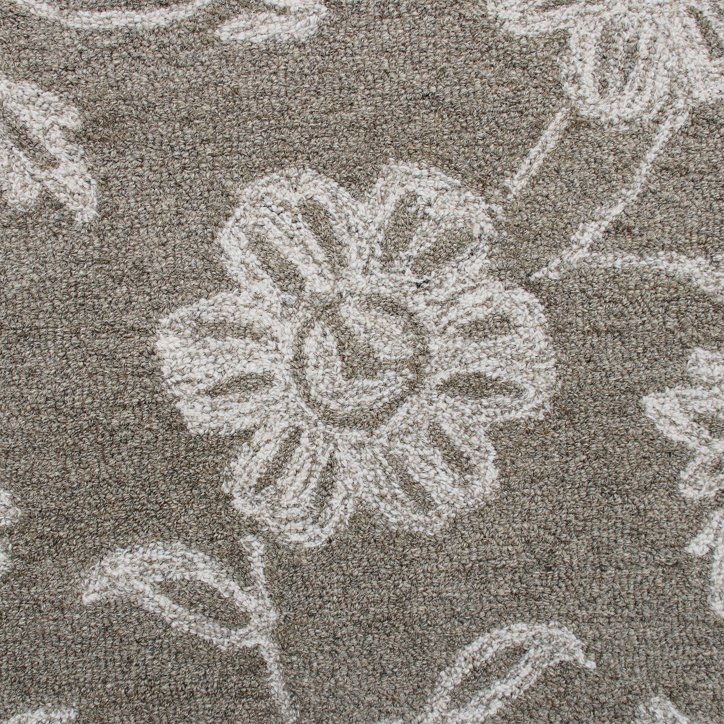 RUGSA-22137 Bohemian/Eclectic Hand-Tufted Gray/Ivory Wool Indoor Area Rugs - LR Home