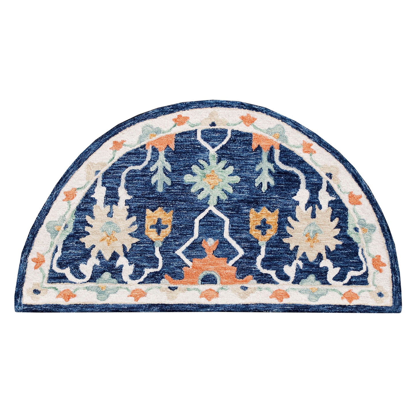 Rugs Ariel-22145 Farmhouse Hand-Tufted Blue/Multi Cotton Indoor Area Rug - LR Home
