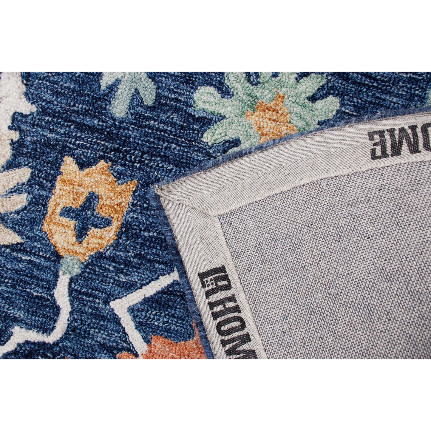 Rugs Ariel-22145 Farmhouse Hand-Tufted Blue/Multi Cotton Indoor Area Rug - LR Home