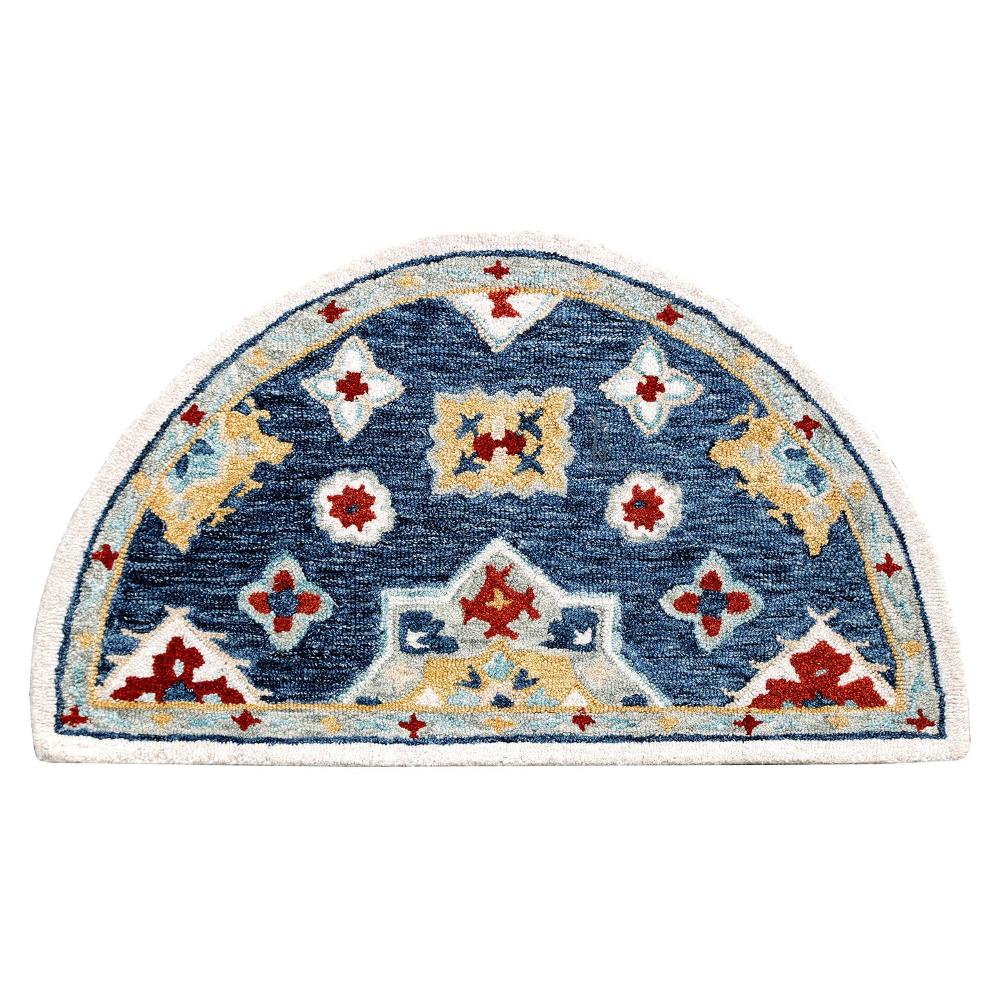 Rugs Ariel-22146 Farmhouse Hand-Tufted Blue/Multi Cotton Indoor Area Rug - LR Home