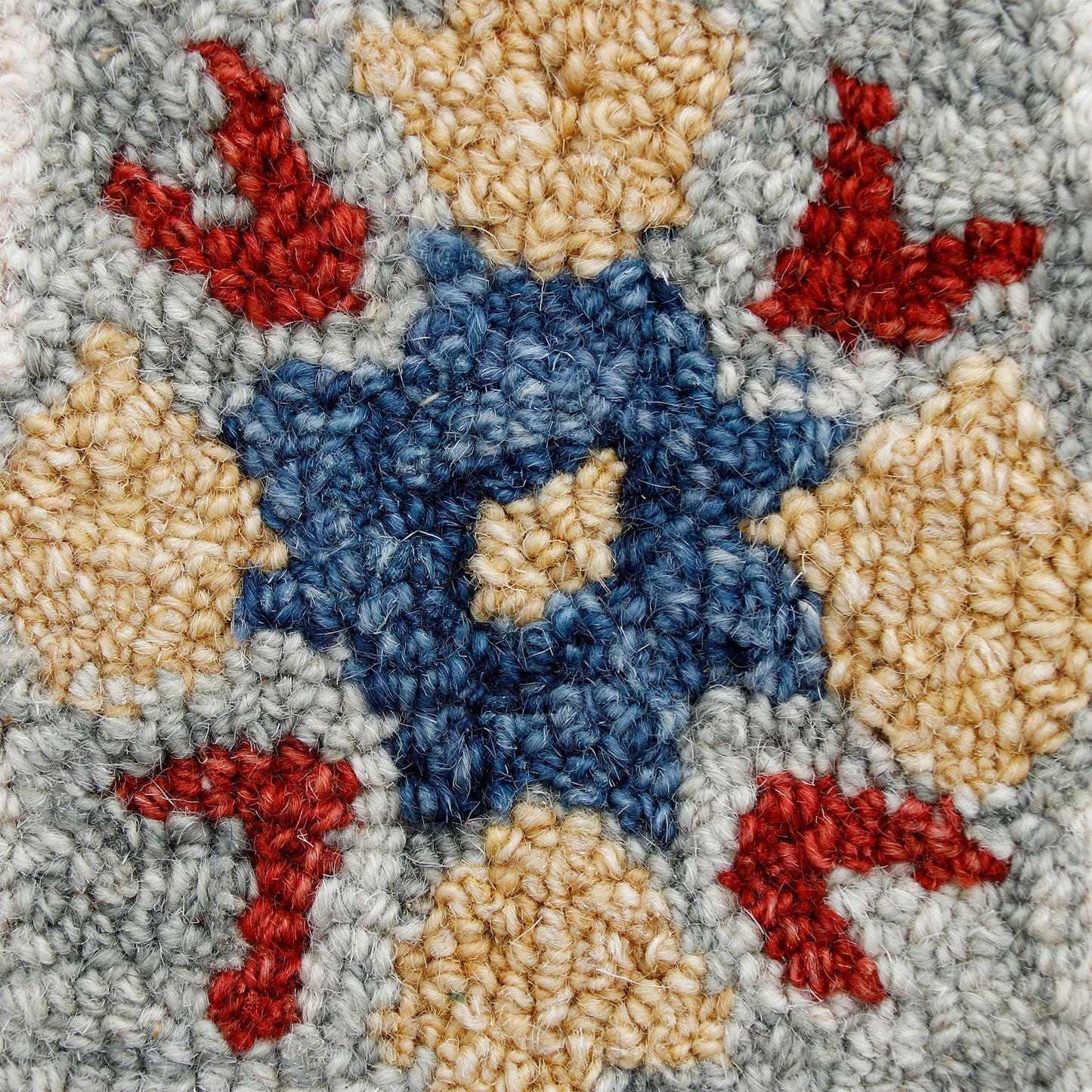 Rugs Ariel-22146 Farmhouse Hand-Tufted Blue/Multi Cotton Indoor Area Rug - LR Home