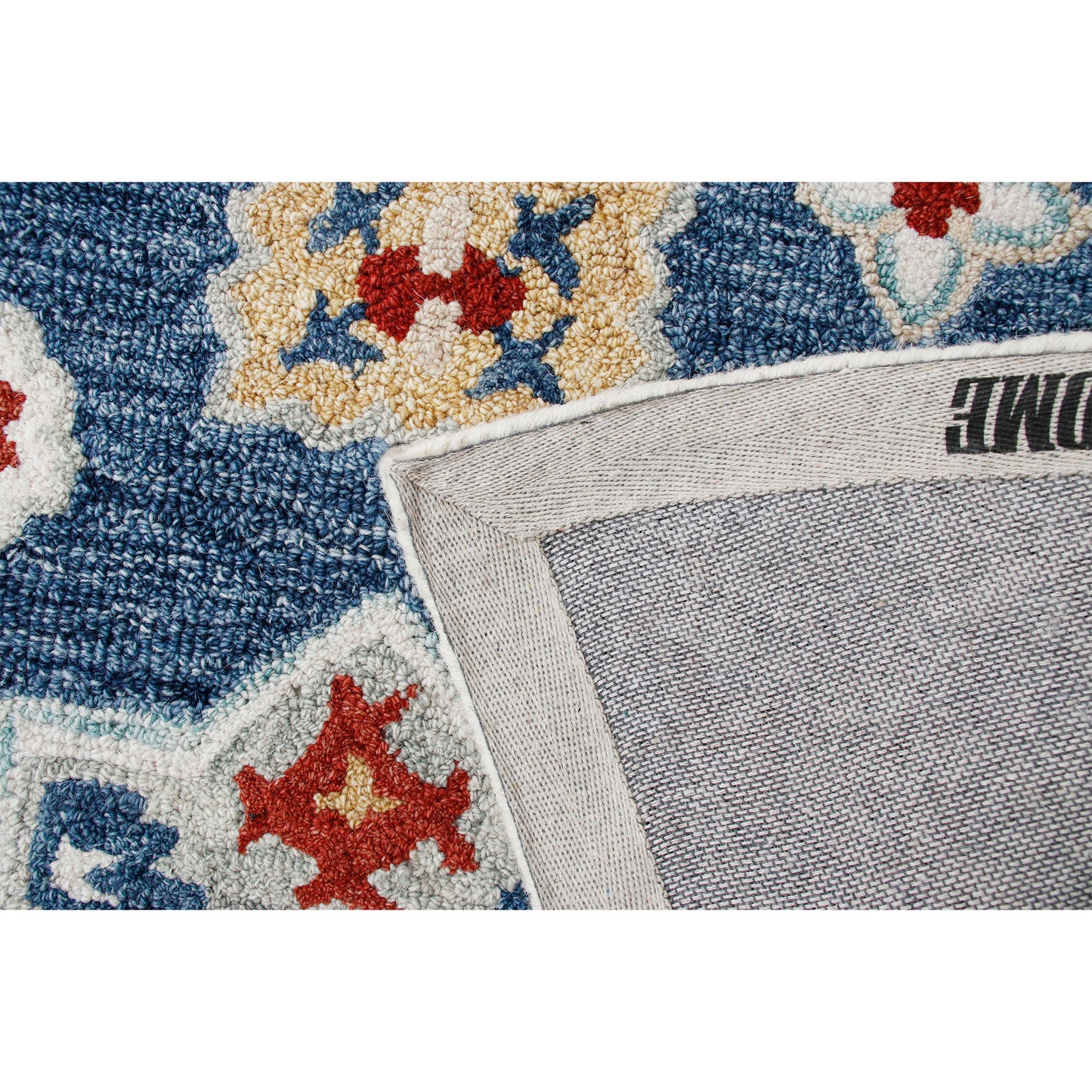 Rugs Ariel-22146 Farmhouse Hand-Tufted Blue/Multi Cotton Indoor Area Rug - LR Home