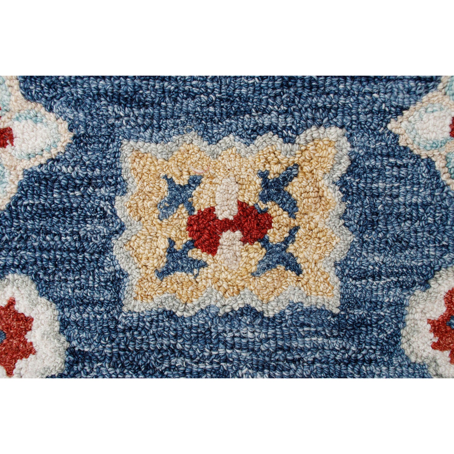Rugs Ariel-22146 Farmhouse Hand-Tufted Blue/Multi Cotton Indoor Area Rug - LR Home