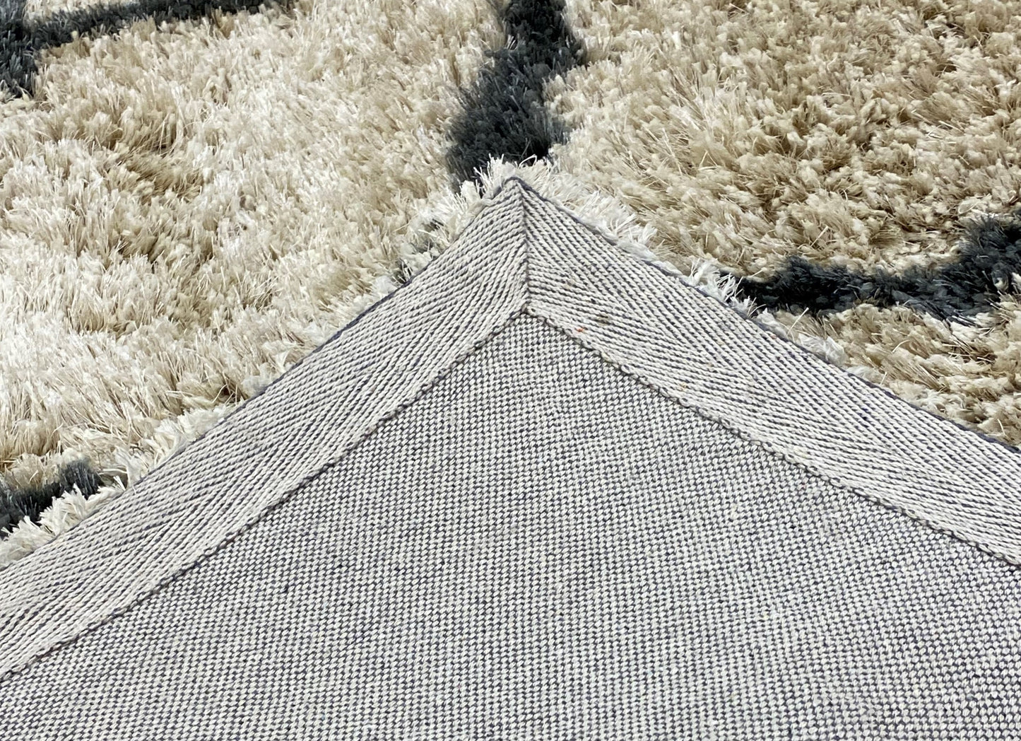 Rugs Ariel-99457 Moroccan/Global Hand-Tufted Tan/Gray Cotton Indoor Area Rug - LR Home