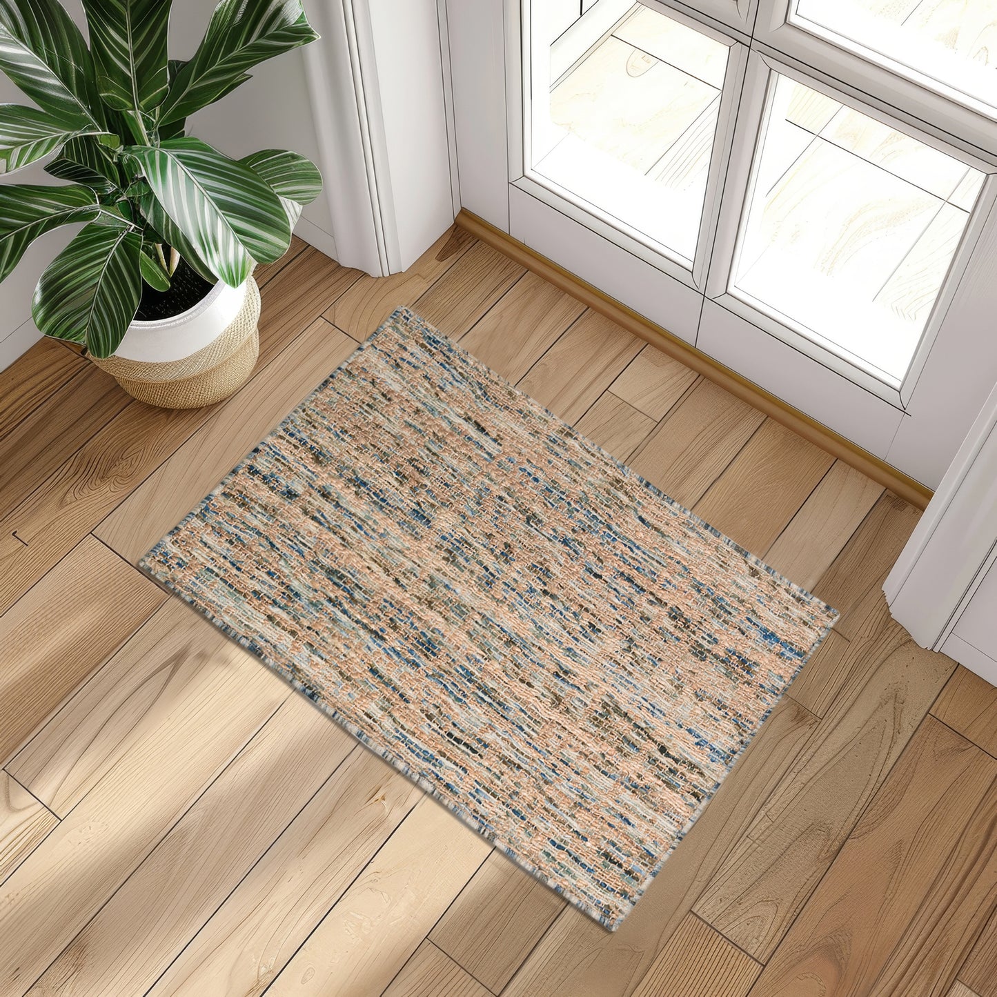 Hand Loomed Sahara SA1 Blue - Dalyn Rugs
