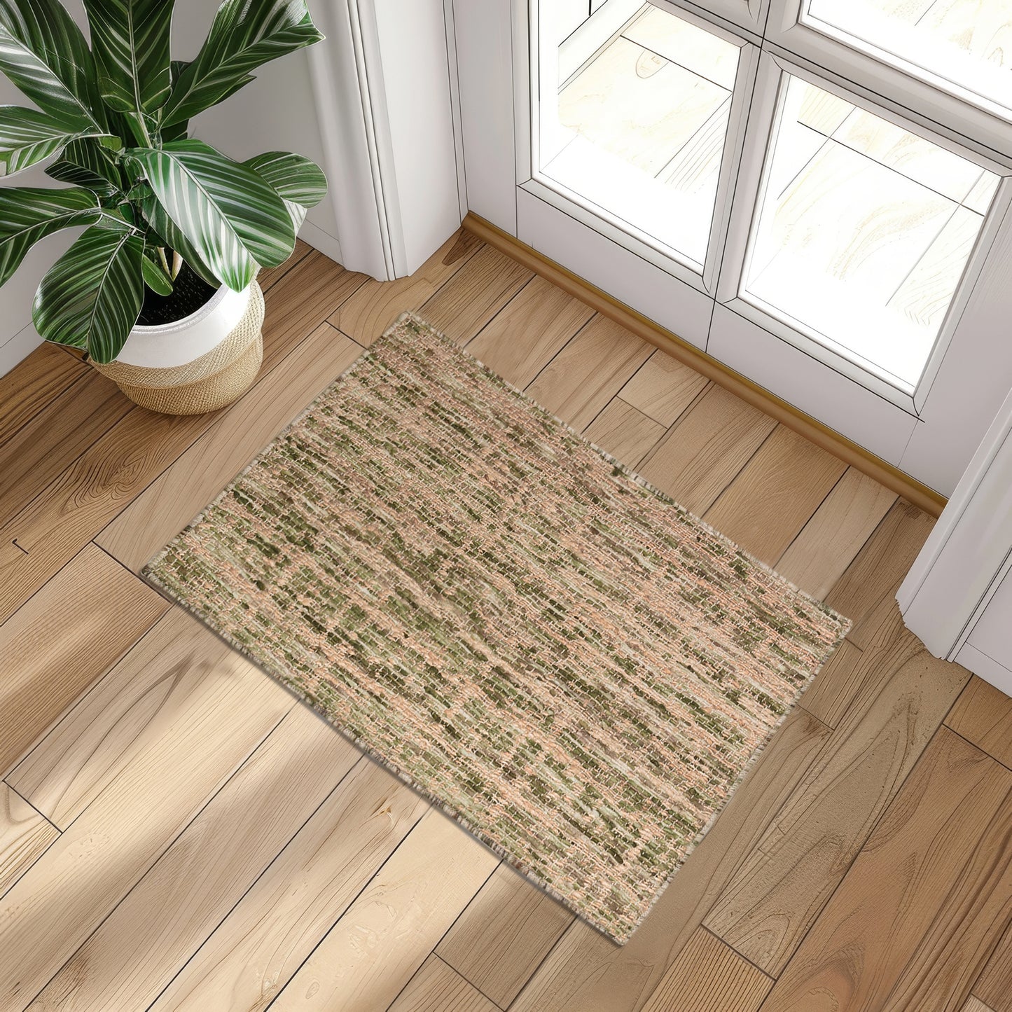 Hand Loomed Sahara SA1 Green - Dalyn Rugs