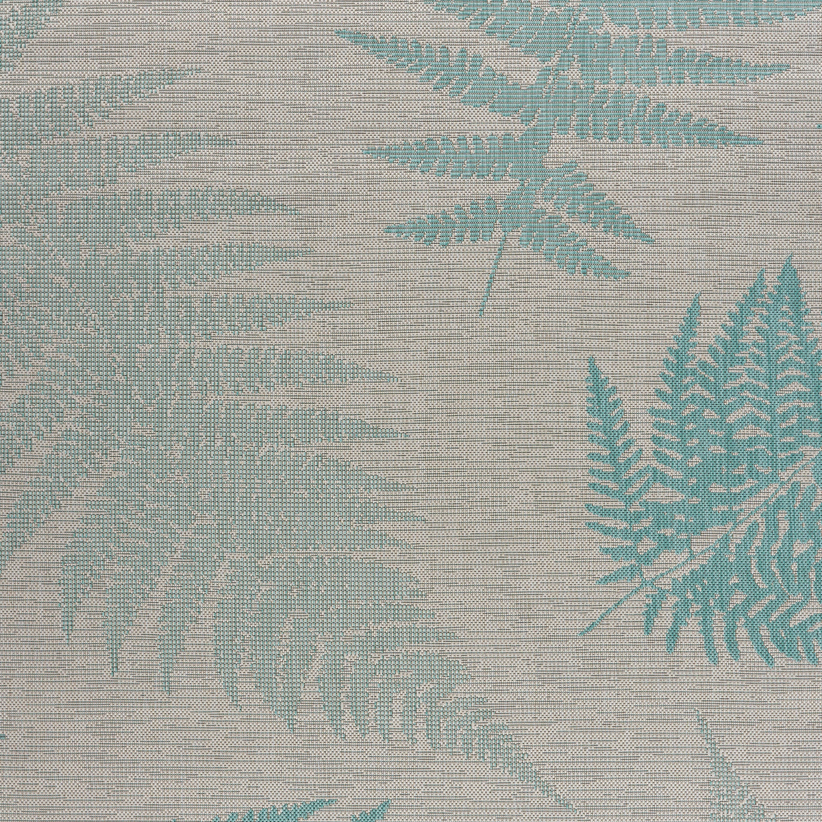 Teal Fallen Fern Indoor/Outdoor Rug - lifestyle view