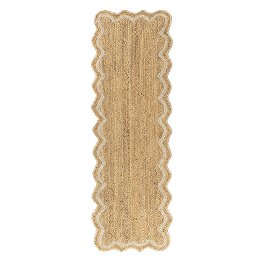 SCALP-82724 Farmhouse Hand-Braided Natural/Ivory Jute Indoor Area Rugs - LR Home