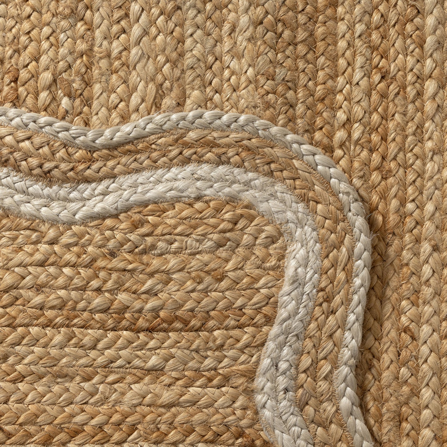 SCALP-82724 Farmhouse Hand-Braided Natural/Ivory Jute Indoor Area Rugs - LR Home