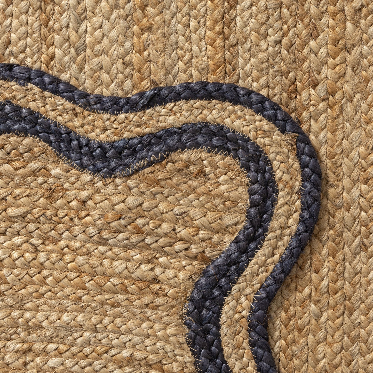 SCALP-82724 Farmhouse Hand-Braided Natural/Midnight Navy Jute Indoor Area Rugs - LR Home