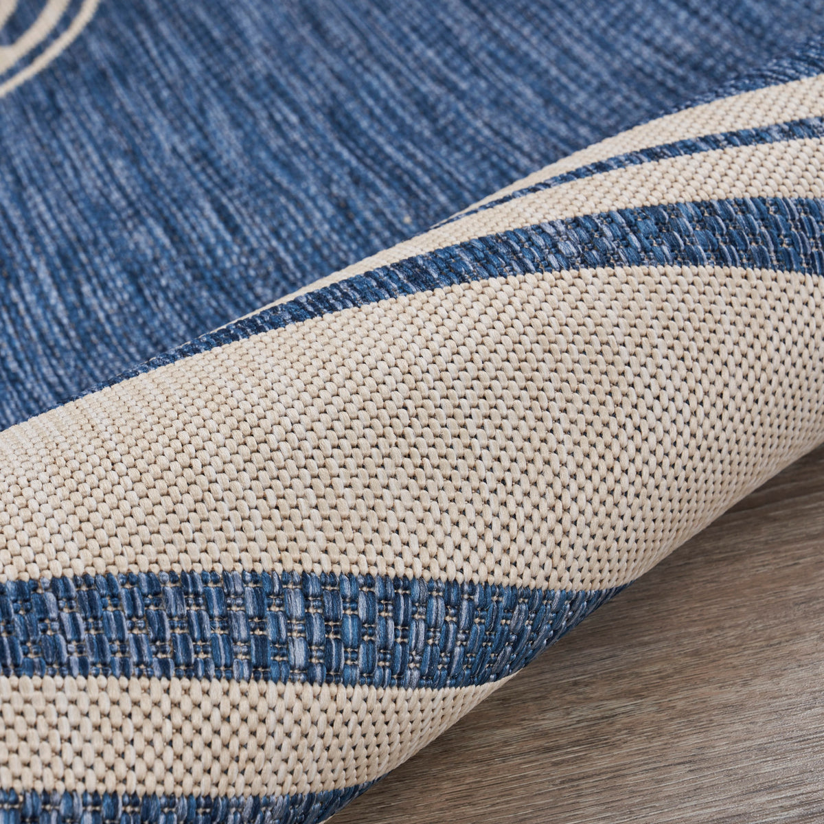 Nautical Navigation Indoor/Outdoor Accent Rug - corner view