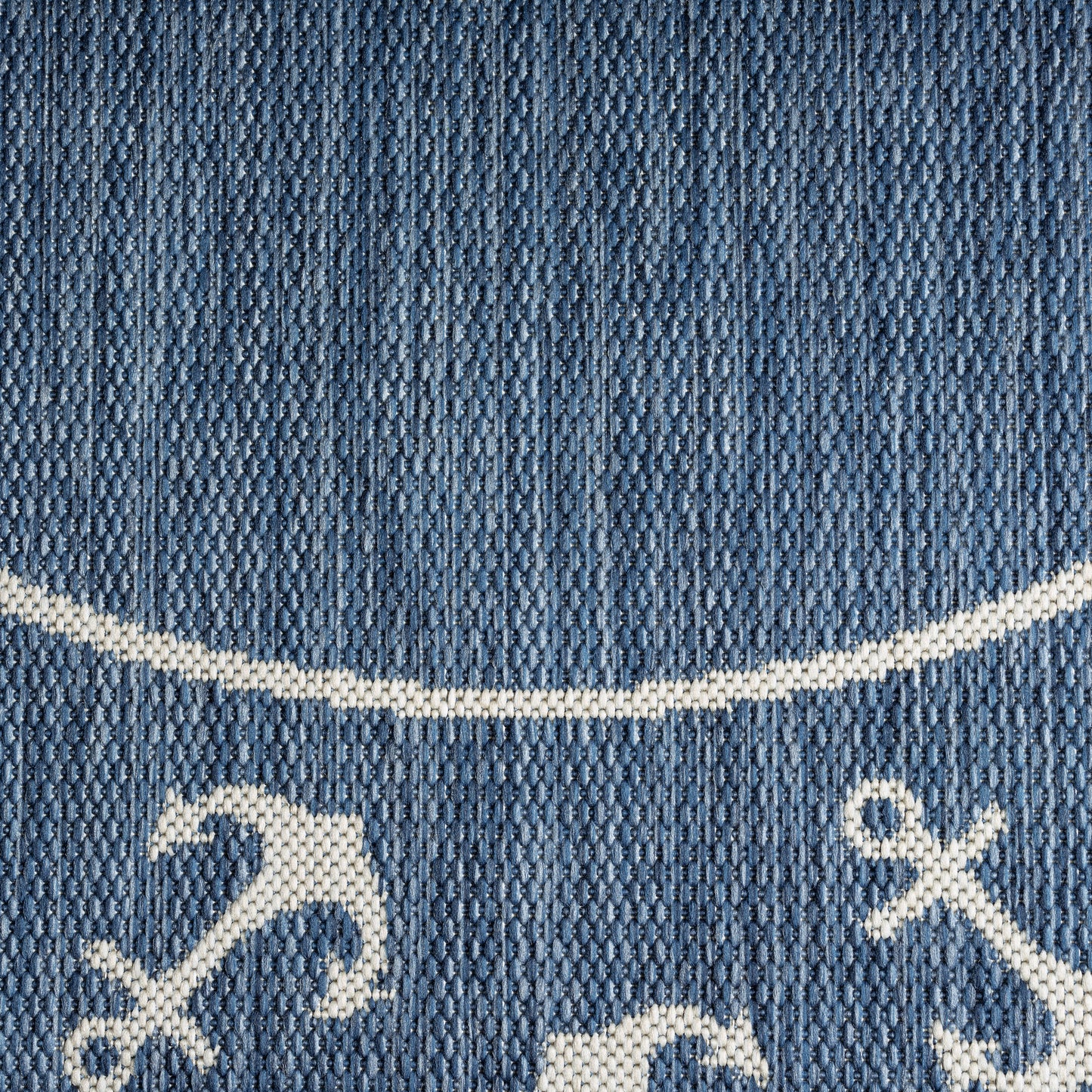 SEADE-81872 Modern/Contemporary Machine Made Navy/White Poly Blend Indoor/Outdoor Area Rugs - LR Home