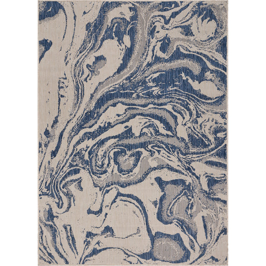 Abstract Oasis Indoor/Outdoor Accent Rug - Silo view