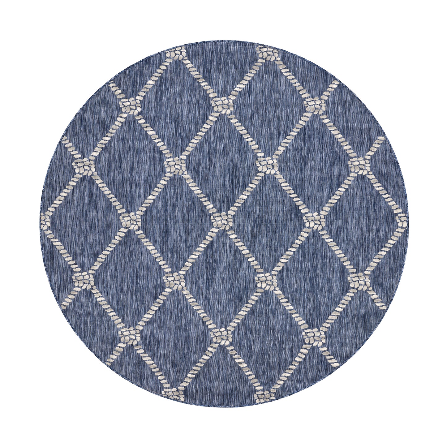 SEADE-81875 Modern/Contemporary Machine Made Navy/White Poly Blend Indoor/Outdoor Area Rugs - LR Home