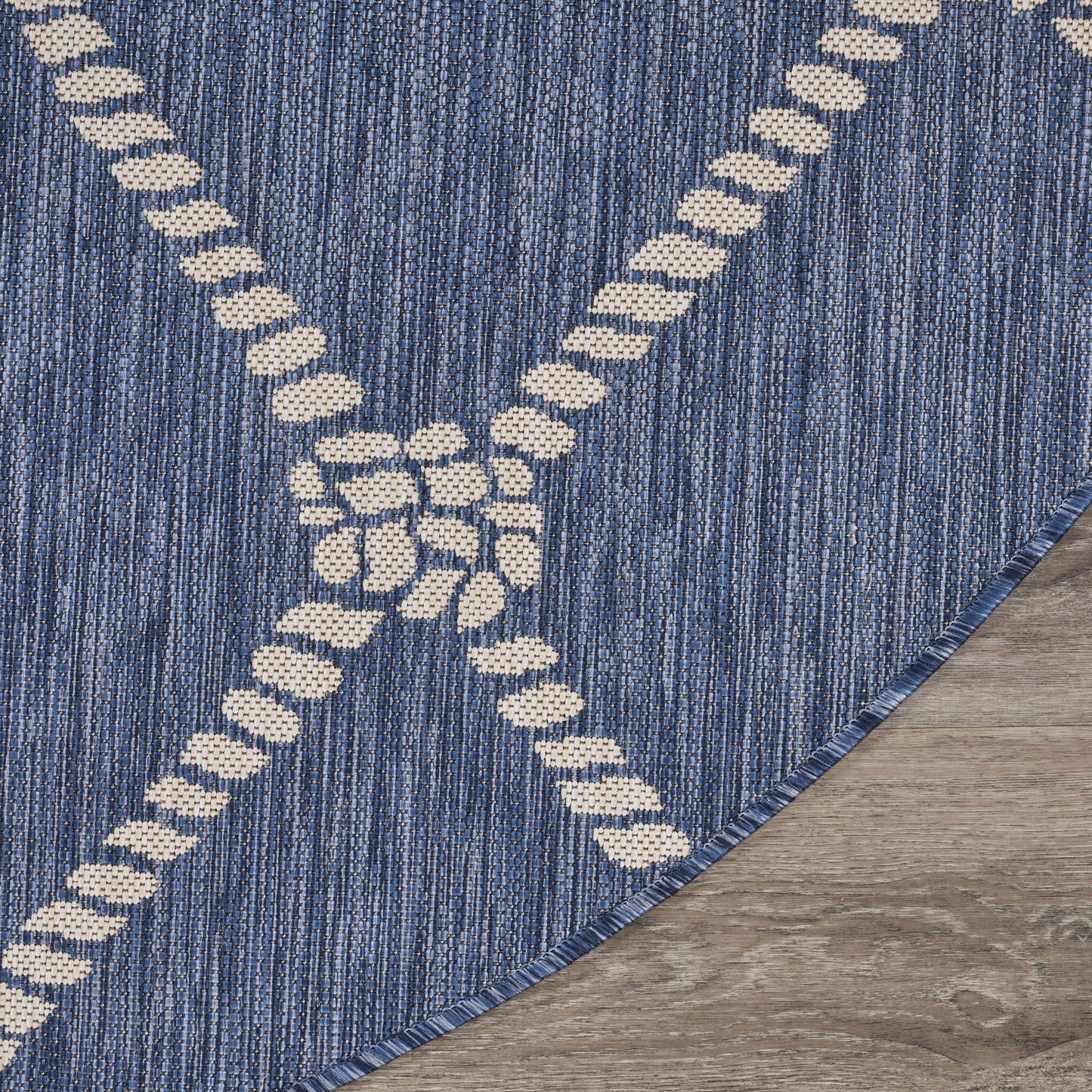 SEADE-81875 Modern/Contemporary Machine Made Navy/White Poly Blend Indoor/Outdoor Area Rugs - LR Home