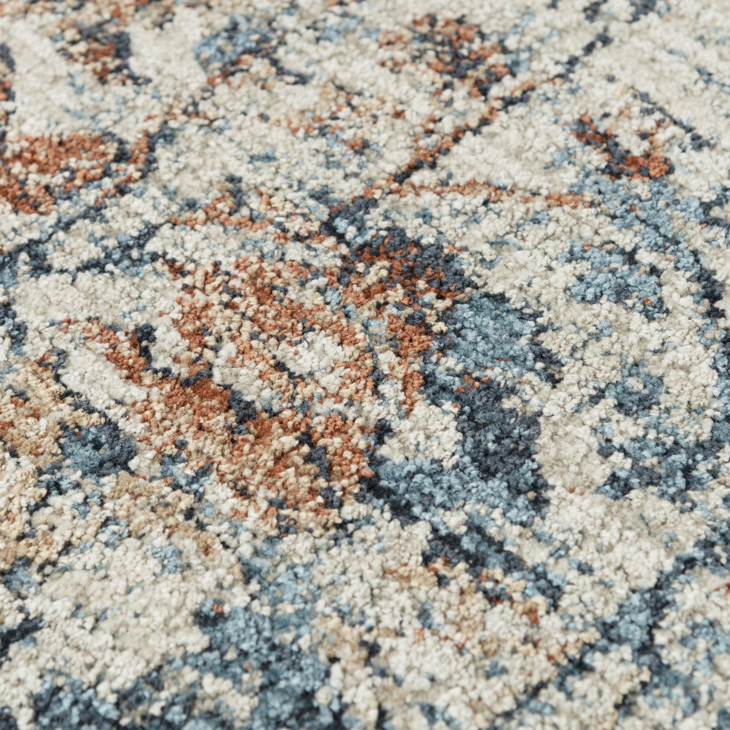 Stratford SFD765 Blue Machine-Made Rug - Rizzy