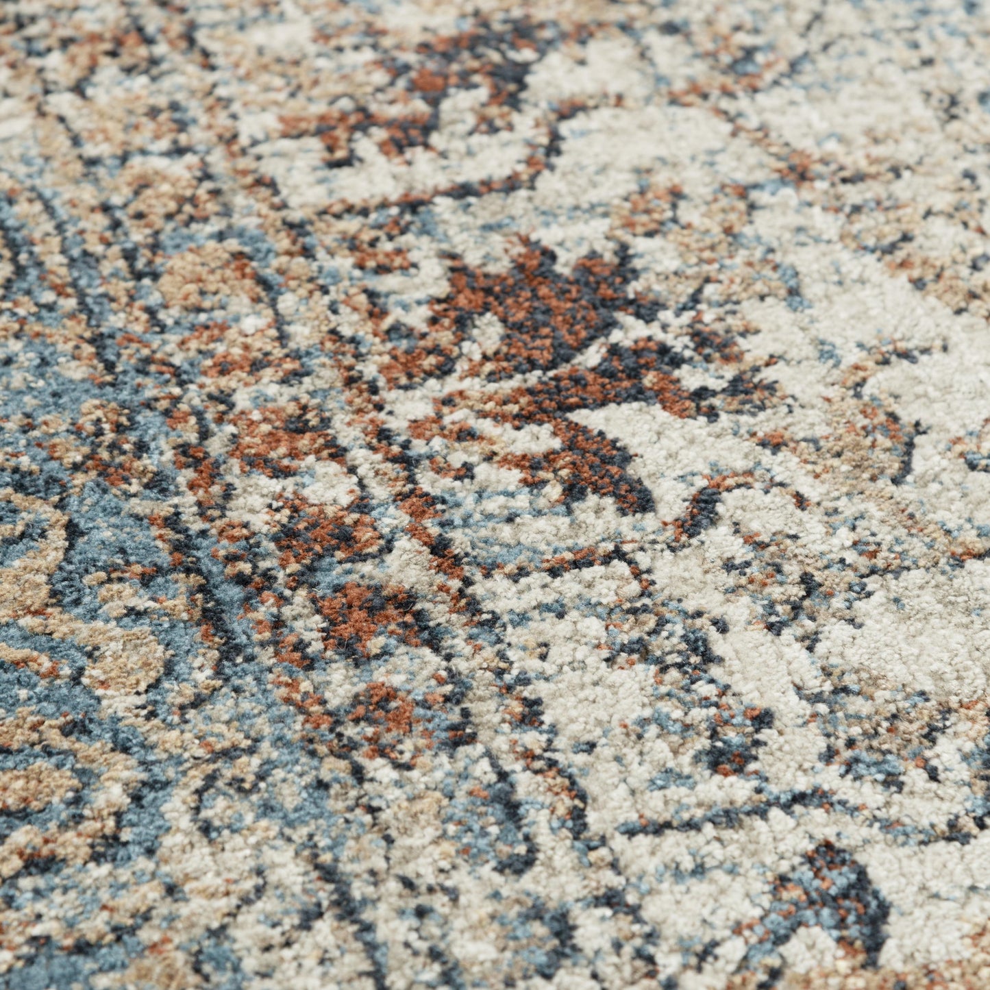 Stratford SFD765 Blue Machine-Made Rug - Rizzy