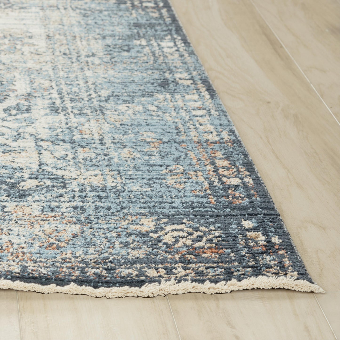 Stratford SFD765 Blue Machine-Made Rug - Rizzy