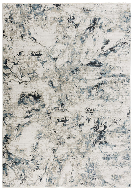 Stratford SFD766 Blue Machine-Made Rug - Rizzy