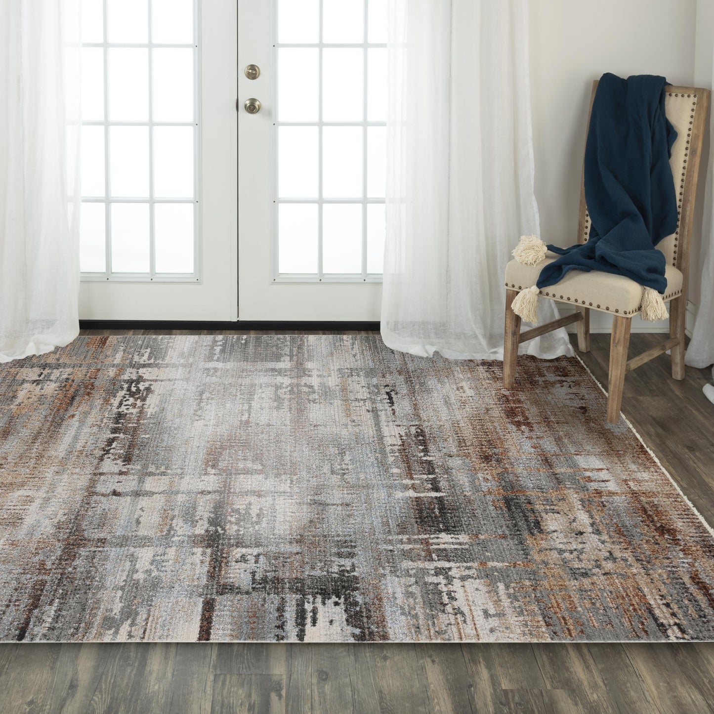Stratford SFD770 Gray Machine-Made Rug - Rizzy