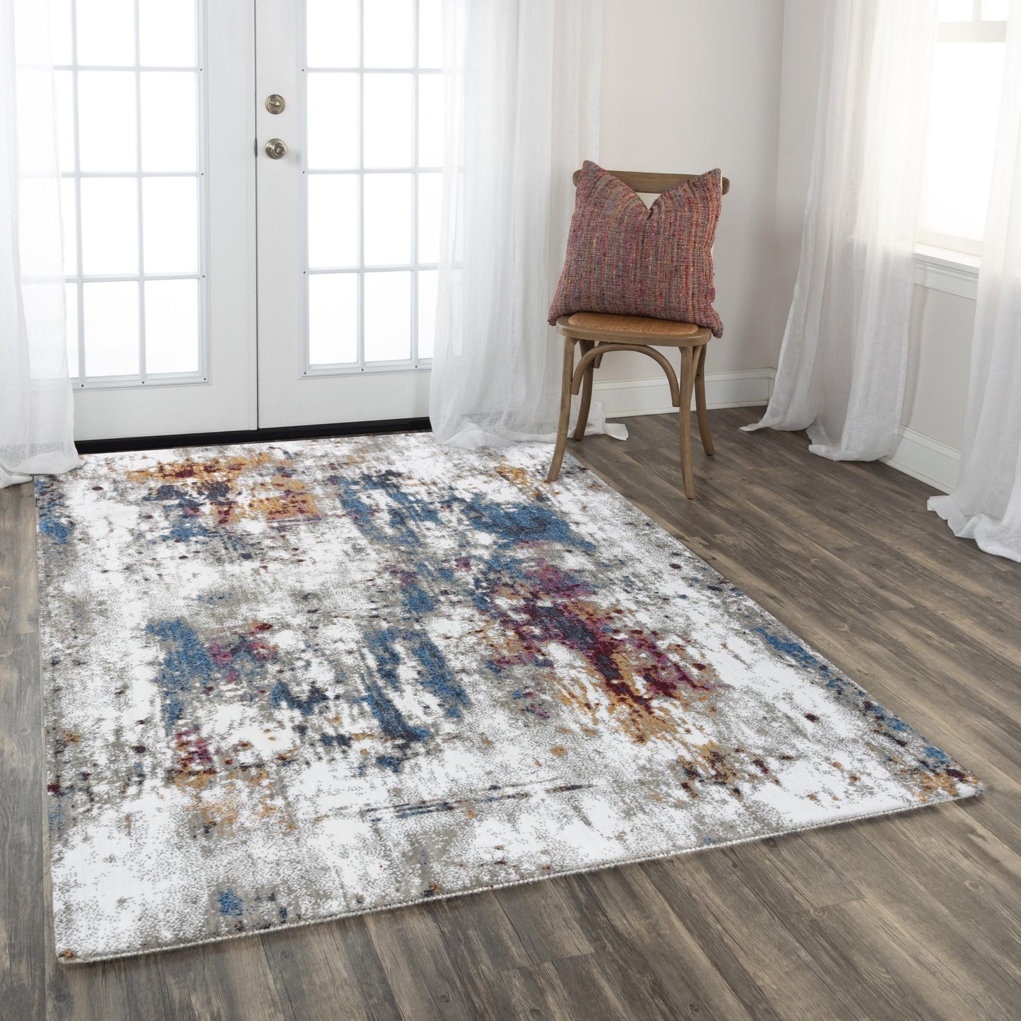Signature SGN697 Cream/Blue Hybrid Rug - Rizzy