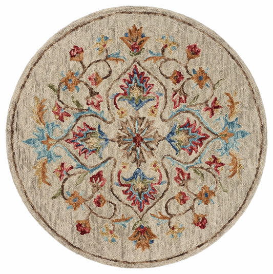 Sinuous-54102 Casual Hand-Tufted Beige Cotton Indoor Area Rug - LR Home