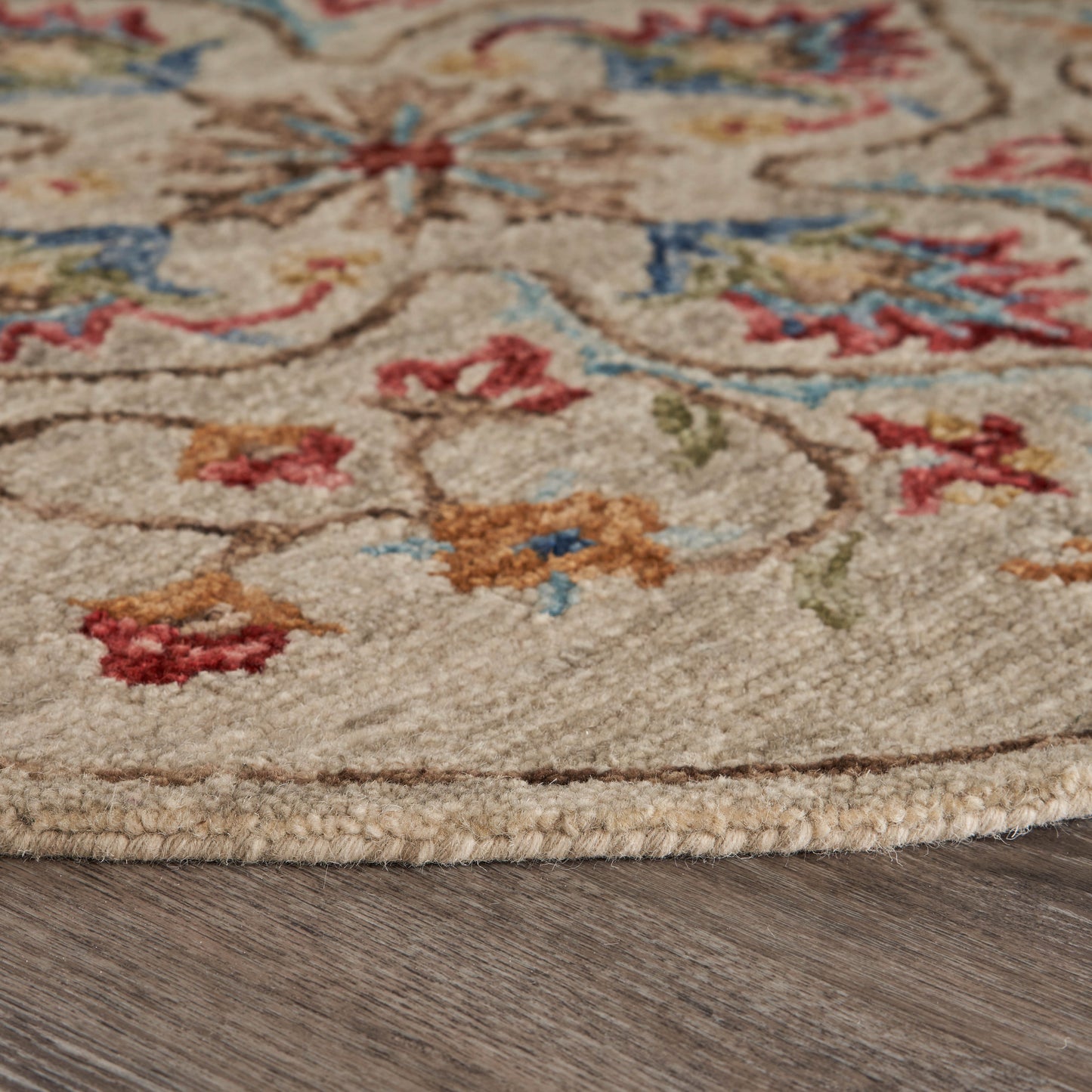 Sinuous-54102 Casual Hand-Tufted Beige Cotton Indoor Area Rug - LR Home