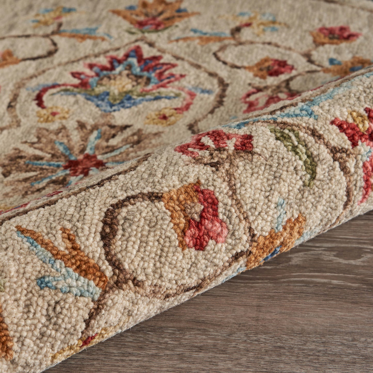 Sinuous-54102 Casual Hand-Tufted Beige Cotton Indoor Area Rug - LR Home