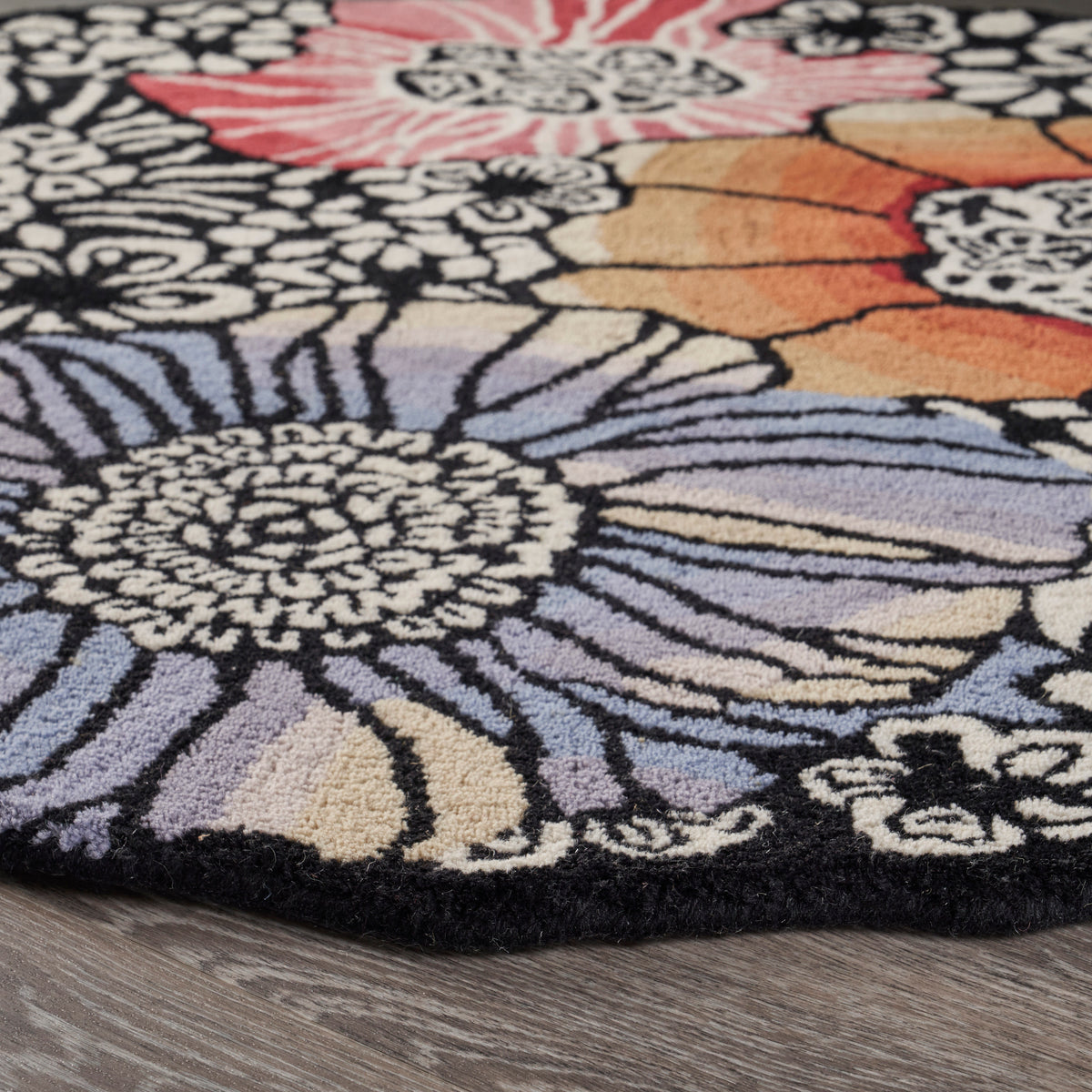 Spring Blossoms Area Rug - side angle view